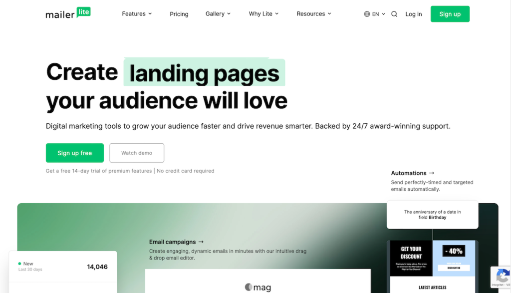 MailerLite nyhetsbrev