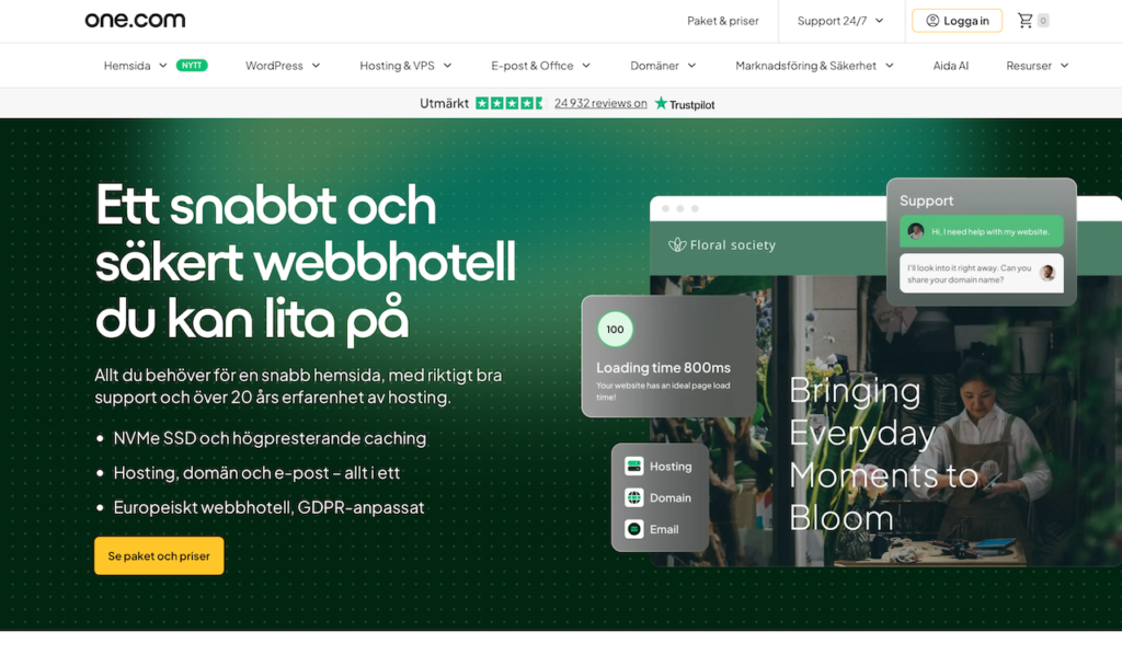 One.com webbhotell