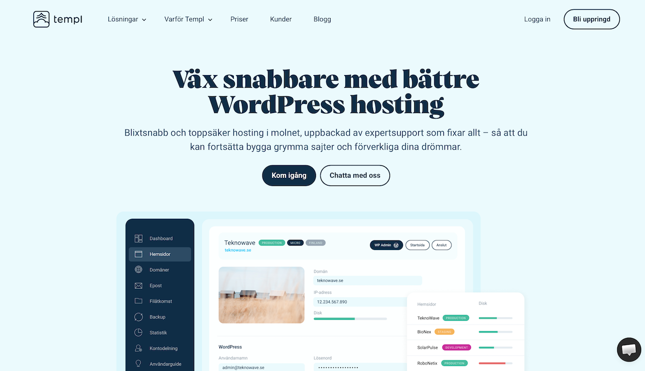 Templ webbhotell
