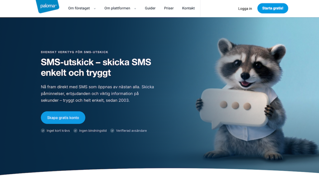 Paloma SMS-utskick