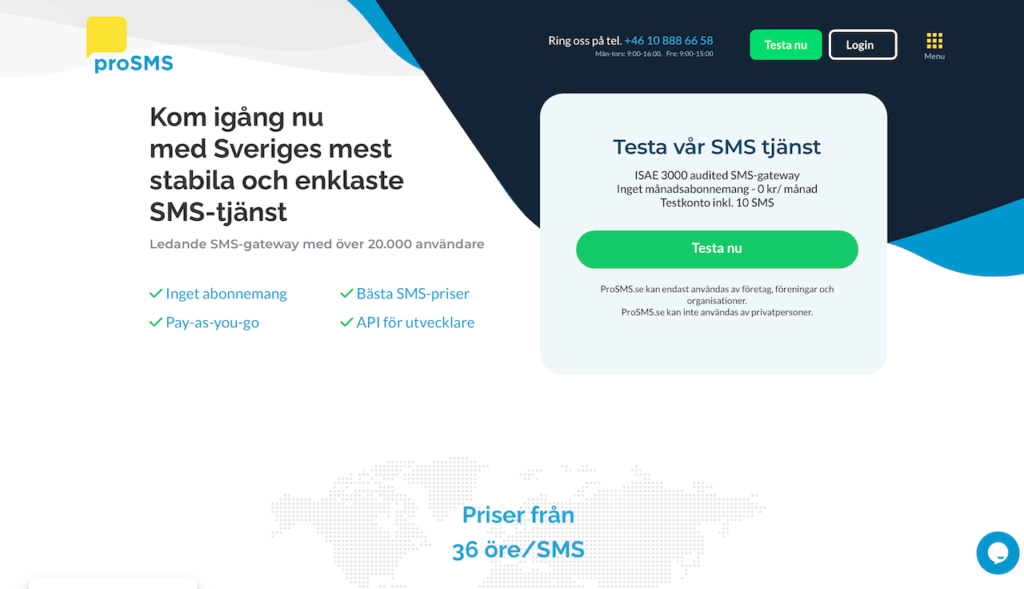 proSMS SMS-utskick